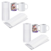 140Pcs Sublimation Shrink Wrap Film 5X10 Inch Heat Transfer Shrink Film Shrink Wrap Bags White Shrink Wrap Bands for Mug