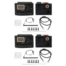 2X Acoustic Guitar Pickup Tuner 5-Band Eq Equalizer Acoustic Guitar Preamp Piezo Pre-Amp Amplifier System
