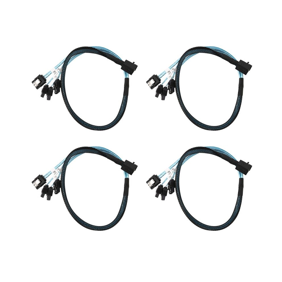 4X Internal Mini Sas To Sata Cable, Sff-8643 To Sata Forward Breakout Compatible With Raid Controller Hard Drive (1.6Ft) 6133869976774