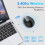 Ergonomic Vertical Mouse Rechargeable Wireless USB 2.4G for Computer Laptop Gaming Mouse Silver Gray 3