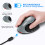 Ergonomic Vertical Mouse Rechargeable Wireless USB 2.4G for Computer Laptop Gaming Mouse Silver Gray 2