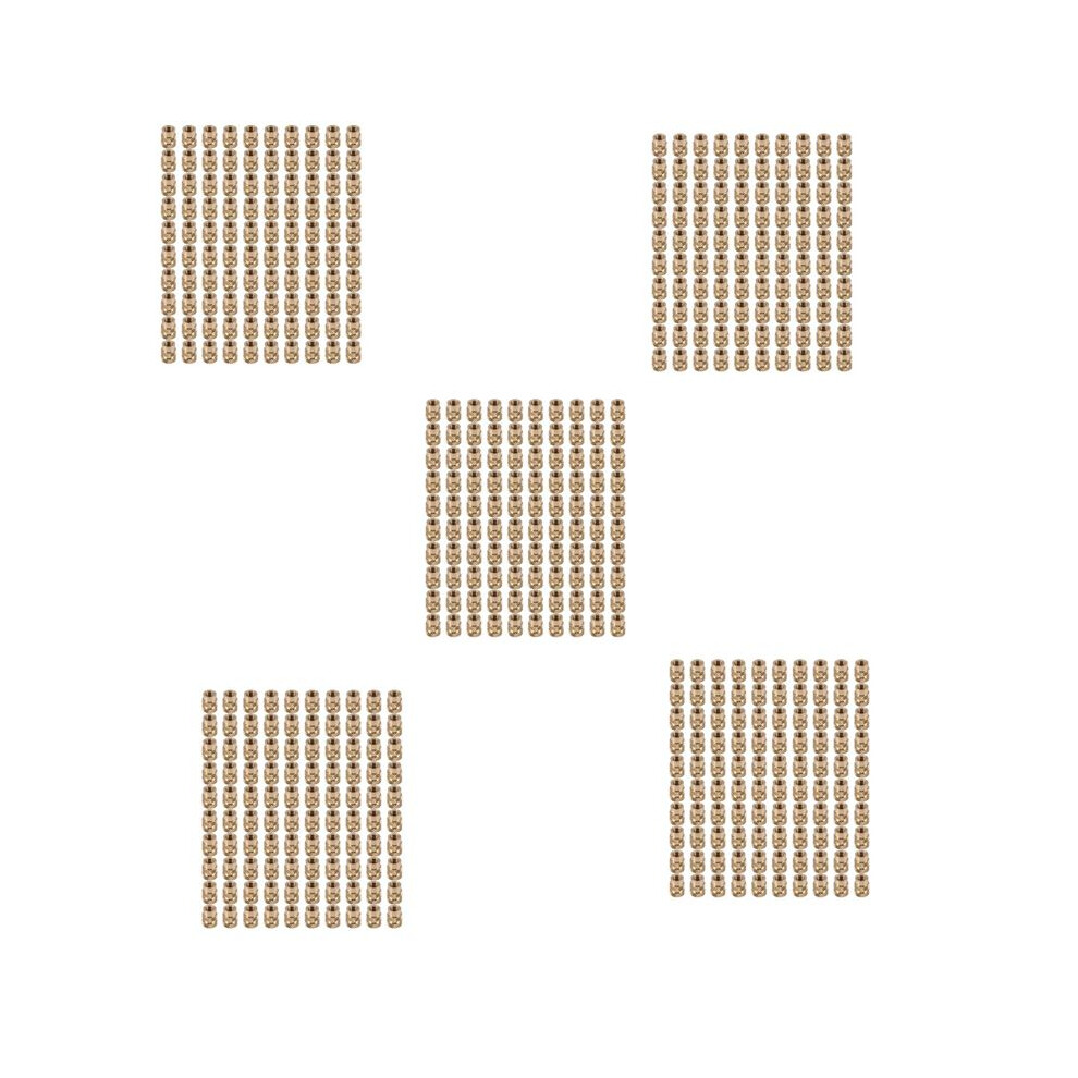 500Pcs M3 Thread Knurled Brass Threaded Heat Set Heat Resistant Insert Embedment Nut For 3D Printer 4711978777868