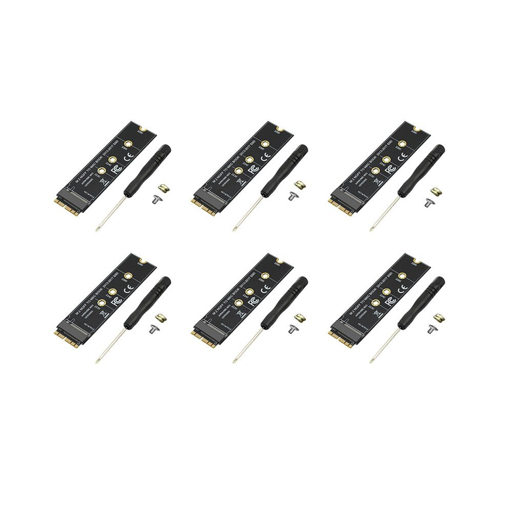 6X M.2 Nvme Ssd Convert Adapter Card For Macbook Air Pro Retina 2013-2017 Nvme/Ahci Ssd Kit For A1465 A1466 A1398 A1502 4711826595699