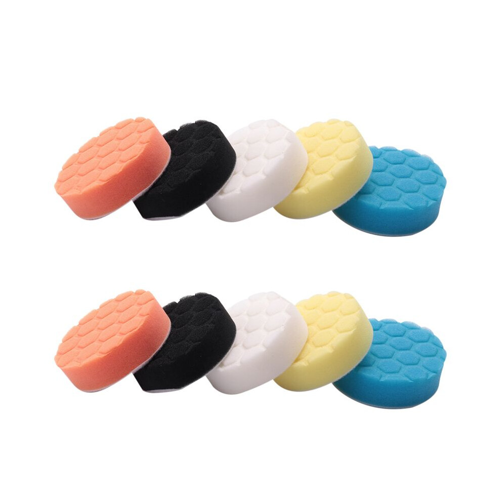 10Pcs 3 Inch Polishing Pads Buffing Sponge Pads Kit For Car Buffer Polisher Sanding, Waxing, Polishing, Sealing Glaze 6131627743415