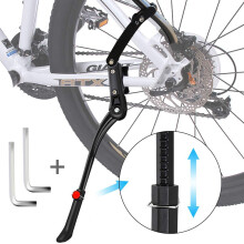 Cavalletto per bicicletta, lunghezza regolabile, suola antiscivolo per biciclette con ruote da 24-29 pollici, realizzato in robusta lega di alluminio