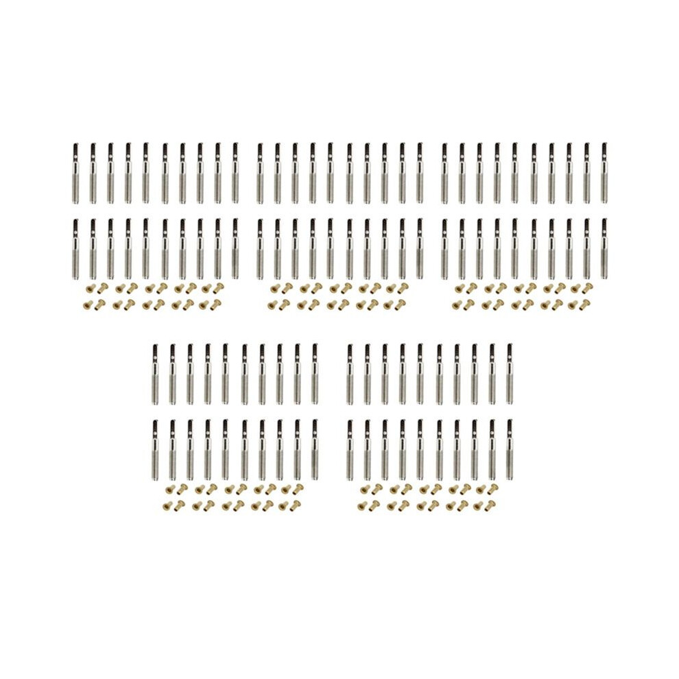 100 Pcs Lyre Harp Tuning Pin Nails with 100 Pcs Rivets Set for Lyre Harp Small Harp Musical Stringed Instrument