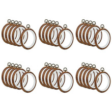 30Pcs Embroidery Hoops Imitated Wood Embroidery Circle Round Display Frame Circle for Art Craft Sewing and Hanging