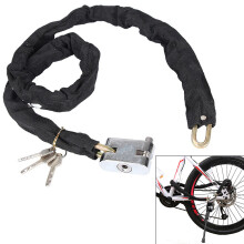 Cadeado de corrente durável para bicicletas, corrente reforçada antifurto, trava inteligente, design compacto, resistente e flexível, proteção