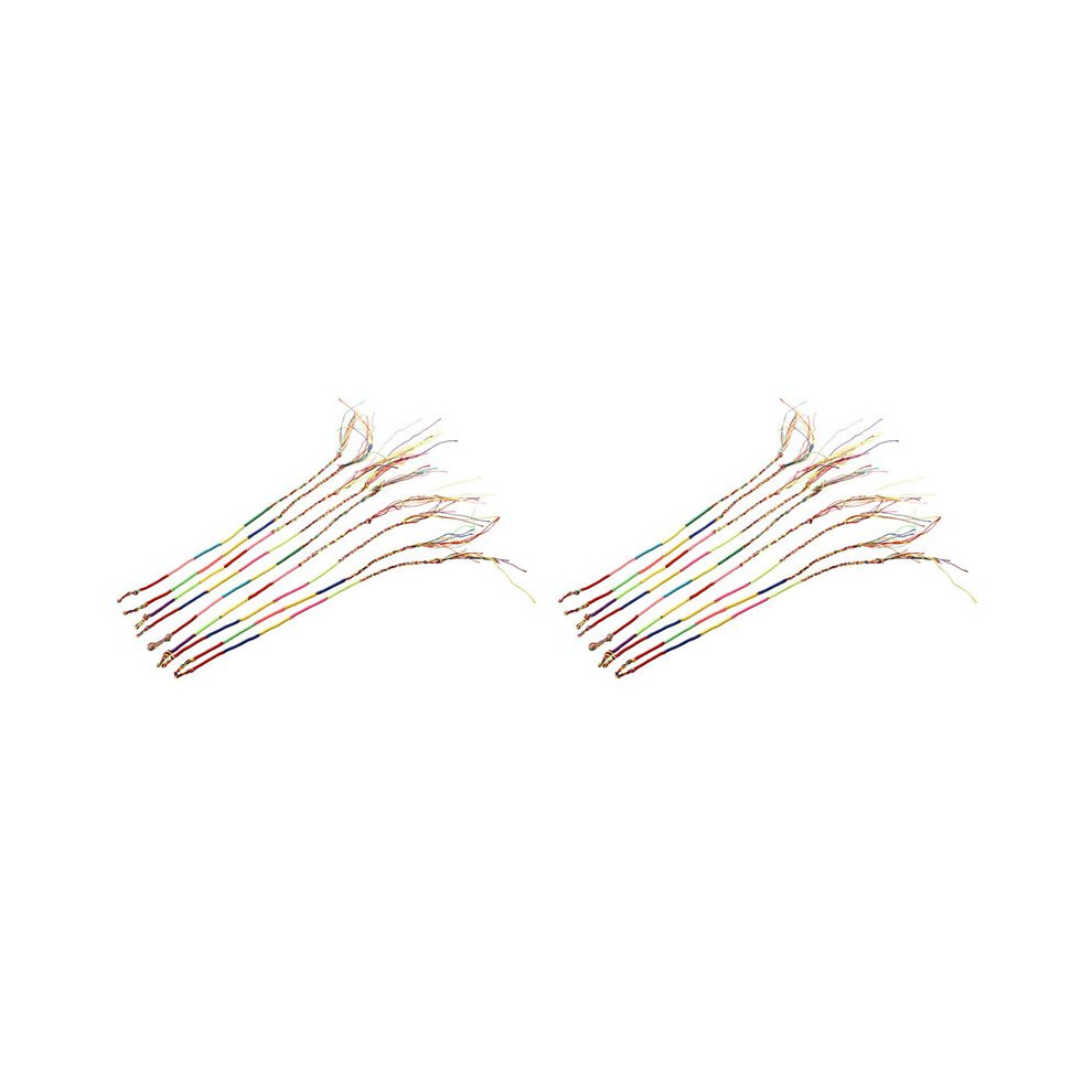 18 X Hippie Style Colorful Braided Friendship Bracelets Thread Prayer Bracelet Random Color-Textured 4714253898036