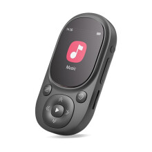 64GB Clip MP3-Speler met 5.3, Verliesvrij Geluid, FM-Radio, Spraakrecorder, Ondersteunt Tot 128GB TF-Kaart, Zwart