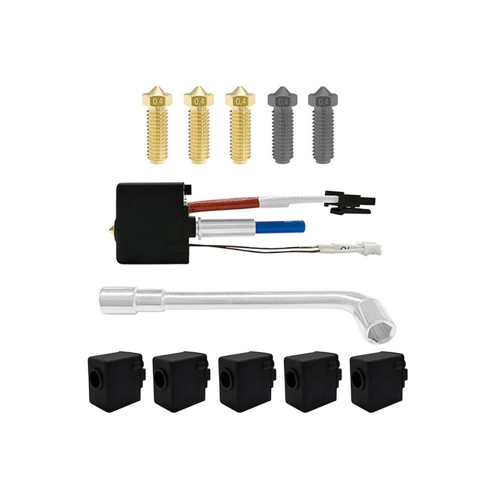 For Anycubic Kobra 2 Hotend Replacement Kit Includes Throat Nozzle Thermistor Heat Block 3D Printer Accessories 4713711547585
