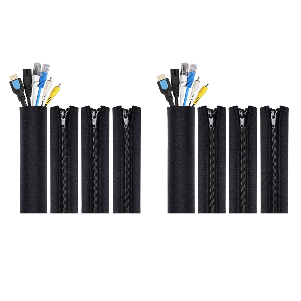 8 Pack Cable Tidy Tube For Tv Computer Home Entertainment,Cable Management Zipper Sleeve Cable Organisers Sleeve 6133869974985