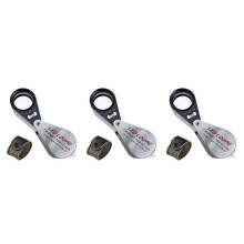 3 Pcs 10X Magnification Jeweler Loupe Triplet Lens Magnifier with 6 LED UV Light 21mm for Gems, Jewelry, Coins, Stamps