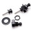 2PCS Strap Lock Security Lock End Button Guitar Straps Belt Buckle with 4PCS Guitar Pedals Footswitch Topper 4