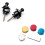 2PCS Strap Lock Security Lock End Button Guitar Straps Belt Buckle with 4PCS Guitar Pedals Footswitch Topper 2