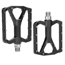 Cykelpedaler för mountainbike, säkert grepp, alla väderförhållanden, spikdesign med DU-bussningar och lager, halkfri slitbana, CNC-fräst