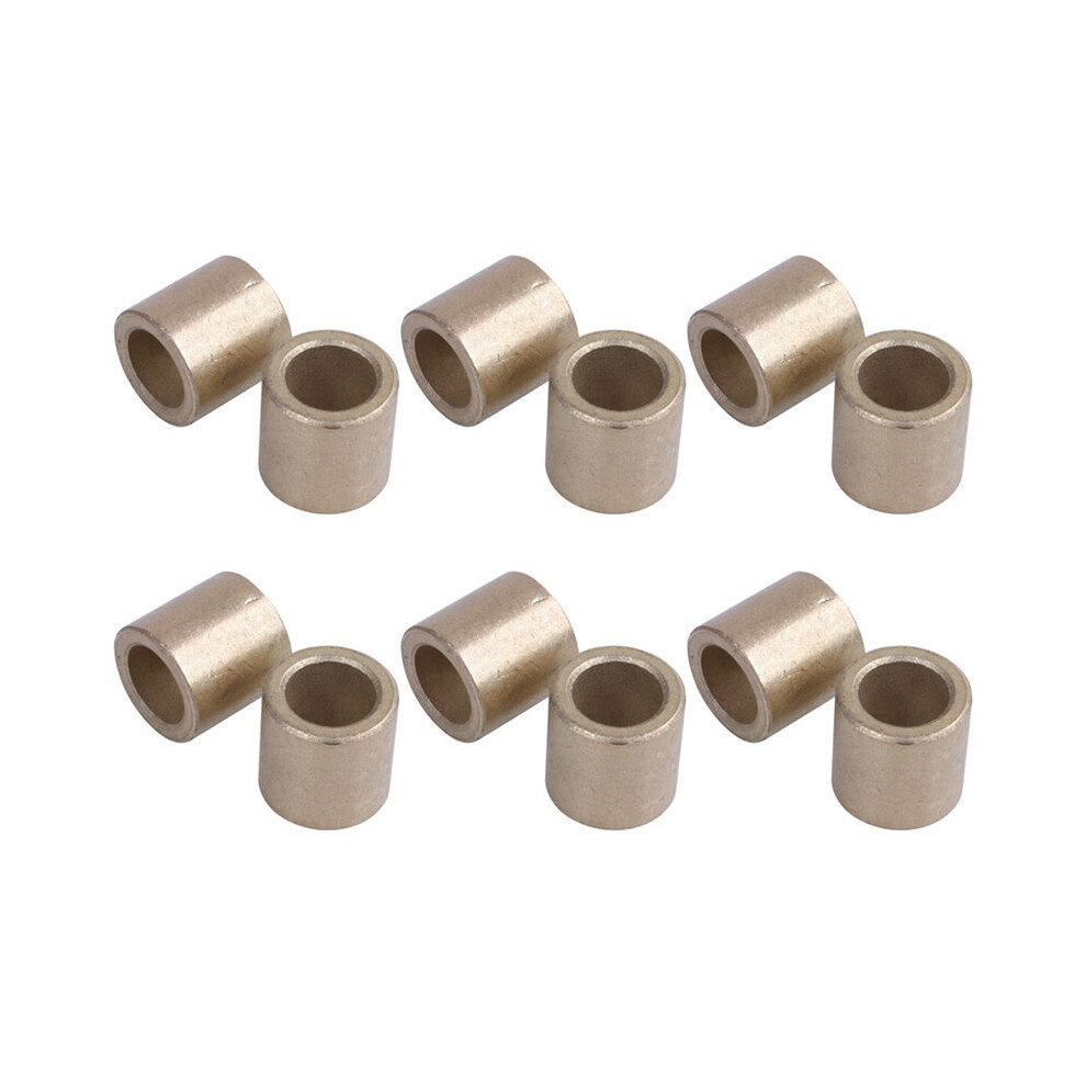 12 Pieces Of Oil-Immersed Sintered Bushing Bearing Sleeve 8X12x12mm Bronze 4713583404467