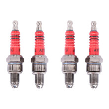 Pack of 4 Racing 3 Electrode Spark Plug A7tc for 50cc 110cc 125cc 150cc Atv Scooter Dirt Bike Go Kart