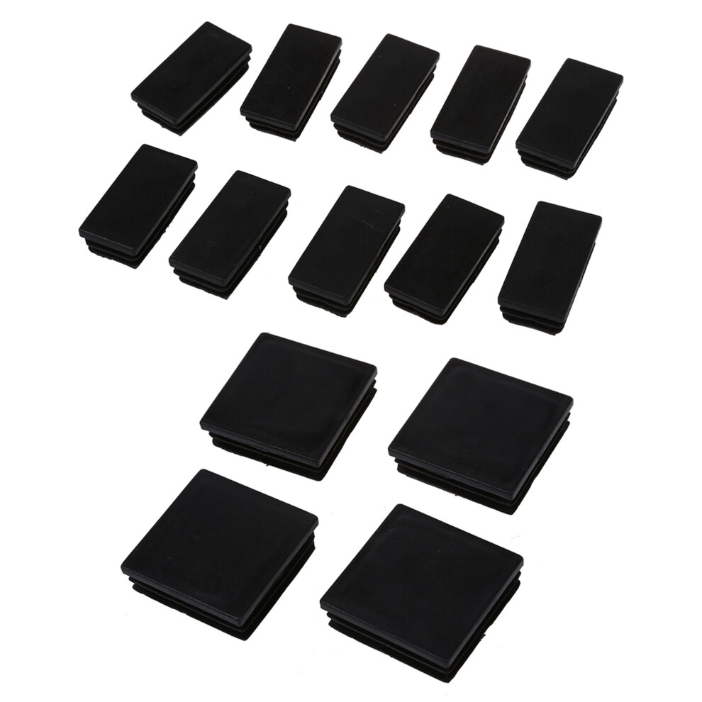 10 Pcs Rectangle Tube Inserts End Blanking Cap 25X50mm & 4X Plastic Square Tubing Tube Insert Blanking End Caps 50Mm 6133165952939