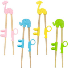 (As show, One size) Children's wand, 4 pairs of auxiliary chopsticks, child reusable wand, right or left hand clearing box