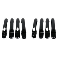 16PCS ABS Glossy Black Outer Side Door Handle Cover Trim with Hole for Explorer 2011-2018