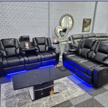 Orlando 3 + 2 Electric Recliner Sofa Set- Black