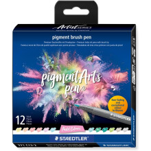 Staedtler Pigment Arts Brush Pen 12 Pastel Colour