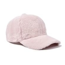 Casquettes simples en peluche de couleur unie,-rose clair