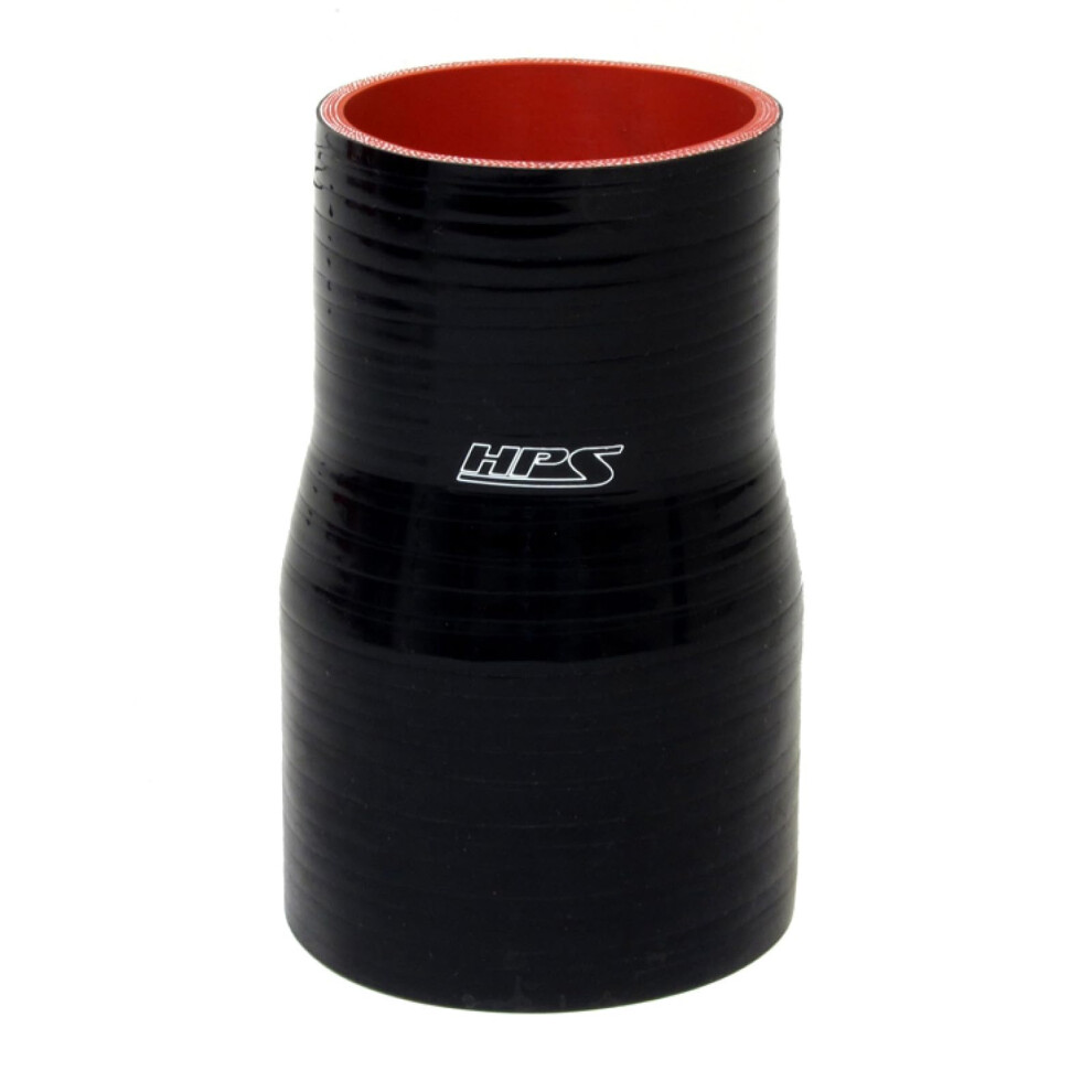 Htsr275300l4blk Silicone High Temperature 4Ply Reinforced Reducer Coupler Hose, 50 Psi Maximum Pressure, 4' Length, 23/4' > 3' Id, Black 9189345688829