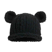 Chapeau de ski et de snowboard, chapeau de protection-Noir