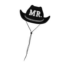 Chapeaux de Cowboy en cristal scintillant, chapeau Panama-Noir