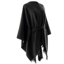 Cape courte vêtements d'extérieur personnalité ponchos-Noir