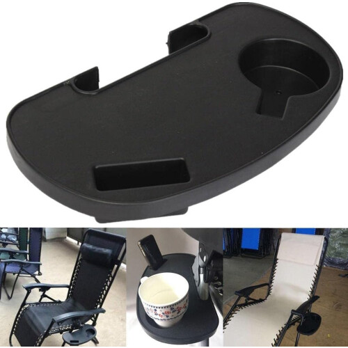 Drink Holder  Deck Chair Tray  With Holder  Colour Black, 3 Ref: 3121 2