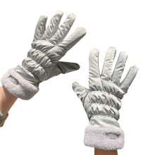 Gants élégants pour écran tactile, pour filles et-gris argenté
