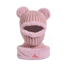 Chapeau à motif d'ours pour adulte, chapeau en-rose foncé