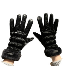 Gants thermiques pour adolescents, gants chauds d'hiver-Noir