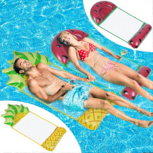 (As show, One size) Hamac Piscine, 4-in-1 Matelas Piscine Gonflable Matelas Flottant pour Piscine, Fauteuil Gonflable Piscine pour Adultes Enfants