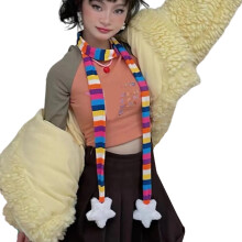 Écharpe fine et chaude pour Cosplay, écharpe à rayures,-B8