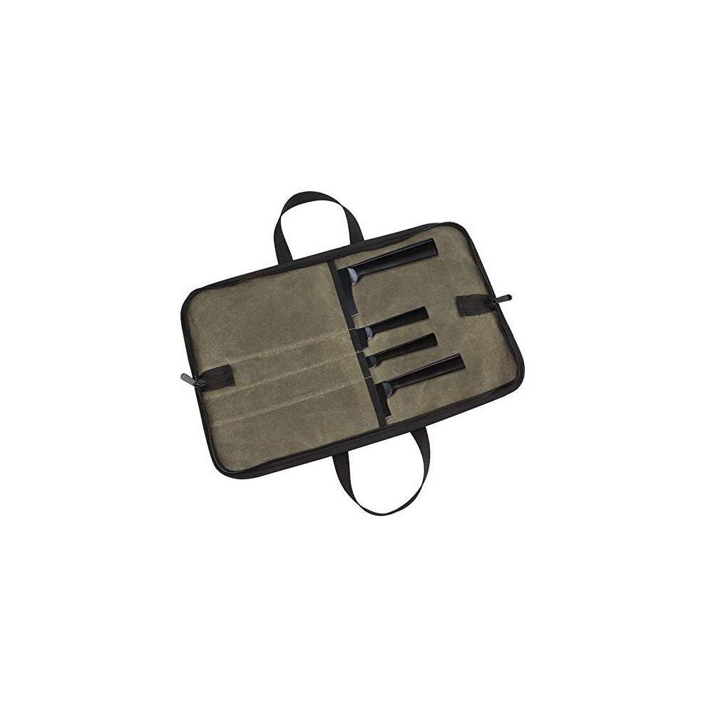 Knife Bag (4 Compartments) Chef's Knife Case, Waxed Canvas Storage Bag For Men And Women, Green, Green, Classic Ref: 2649 9412369424877