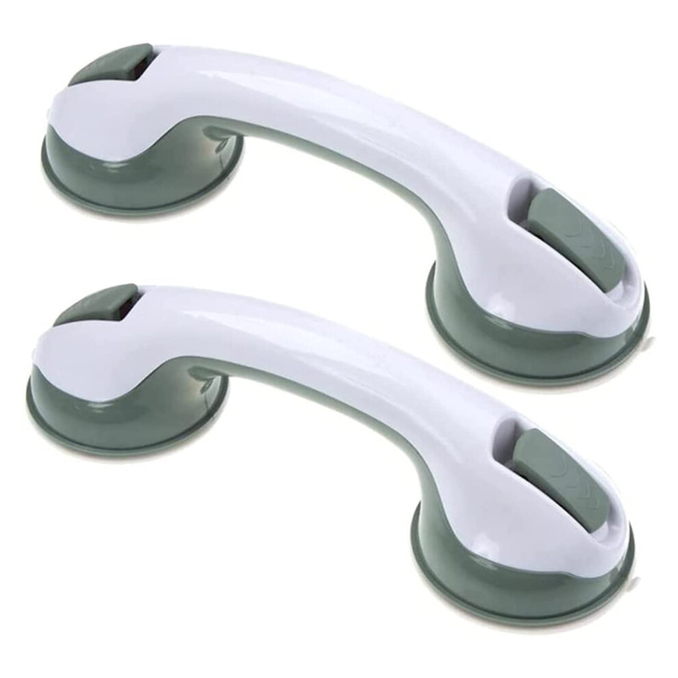 Grab Rail,Armrest Grab Bar 2Pcs Bathroom Grab Bar with Vacuum Self-Adhesive Handle, Bathtub Shower Handle Elderly Slide Rail