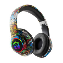 Bluetooth Headset LED Luminous Game Wireless Card tuya 5.0 Bluetooth Headset Long Battery Life (Black)