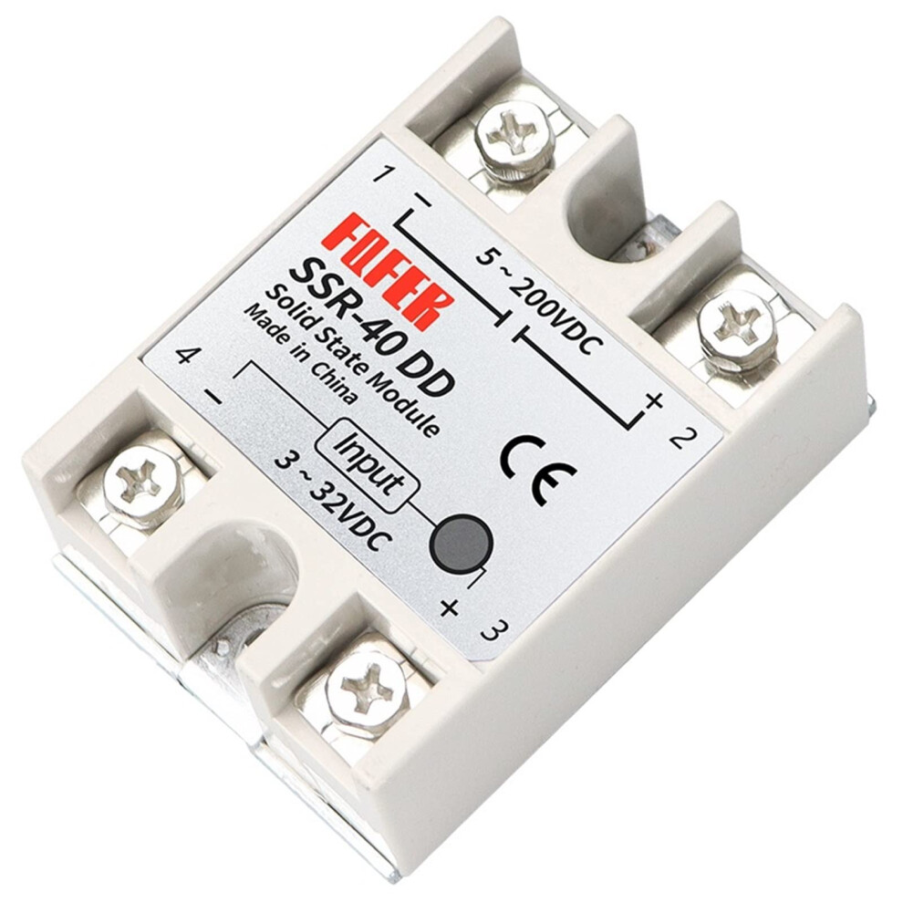 Ssr 10Dd/25Dd/40Dd Dc Control Dc Ssr Singlephase Semiconductor Relay With White Housing And Without Cover (Size : Ssr100dd) 9426802939774