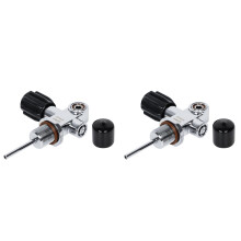 2X 5000Psi 3/4-14NPS G3/4 High Pressure Scuba Diving Tank Valve Cylinder Reducing Valve for YOKE/DIN