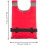 Life Jacket  Swimming Aid with Reflective Strips  Adjustable Closure Ref: 6962 4
