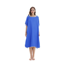 Microfibre Changing Poncho for Swimming and Surfing, Quick Drying, blue