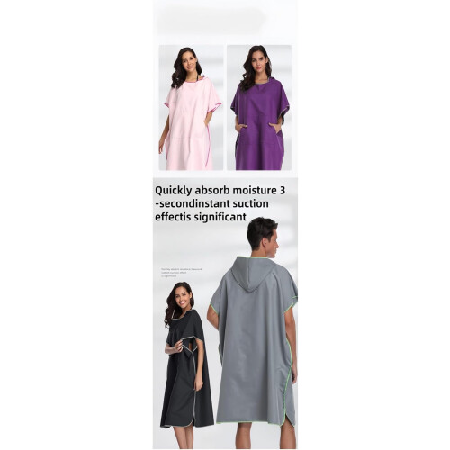 Microfibre Changing Poncho for Swimming and Surfing, Quick Drying, blue 1