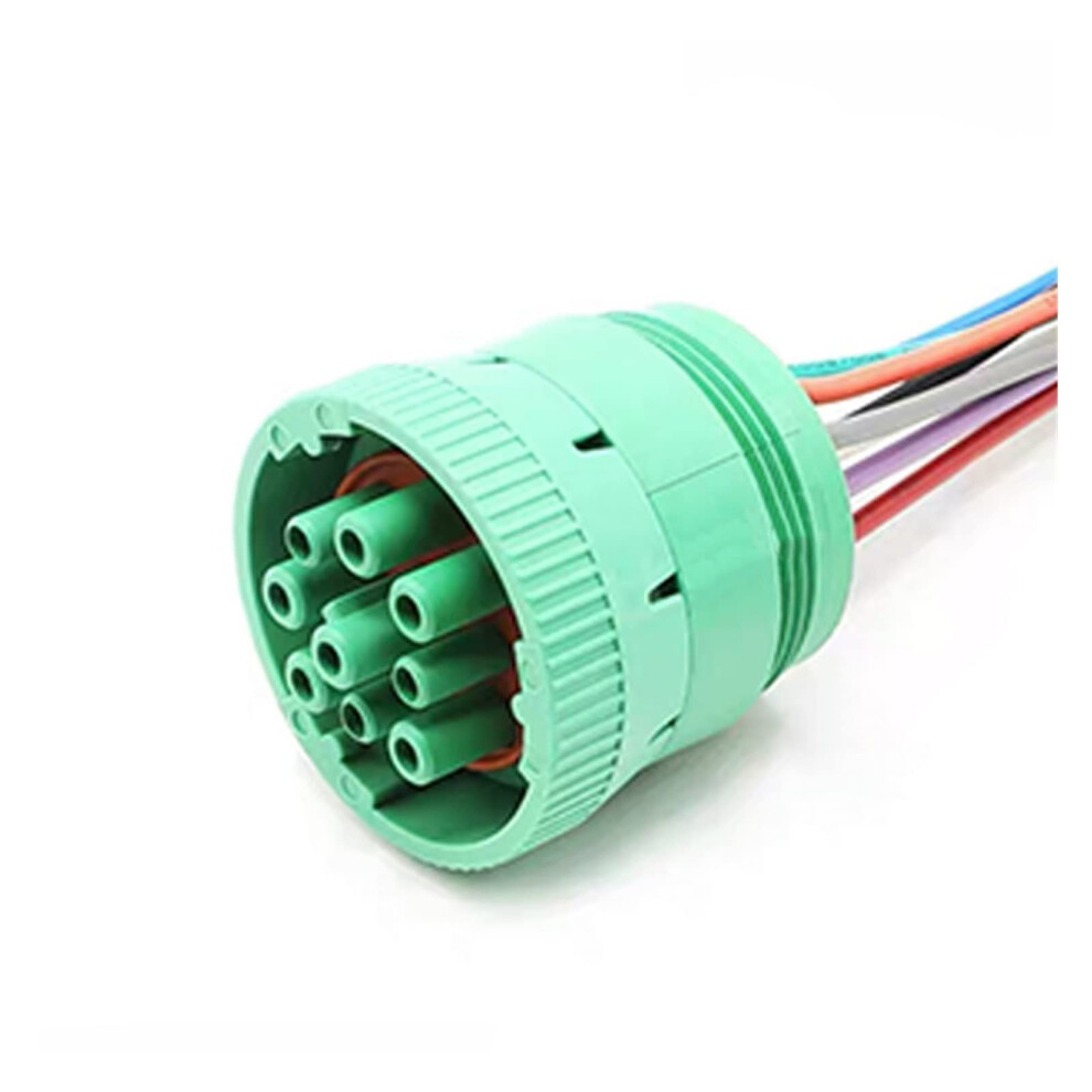 9Pin Deutsch Car Circular Aviation Electronic Connector Wiring Harness Compatible With Track J1939 Green 9365049374279