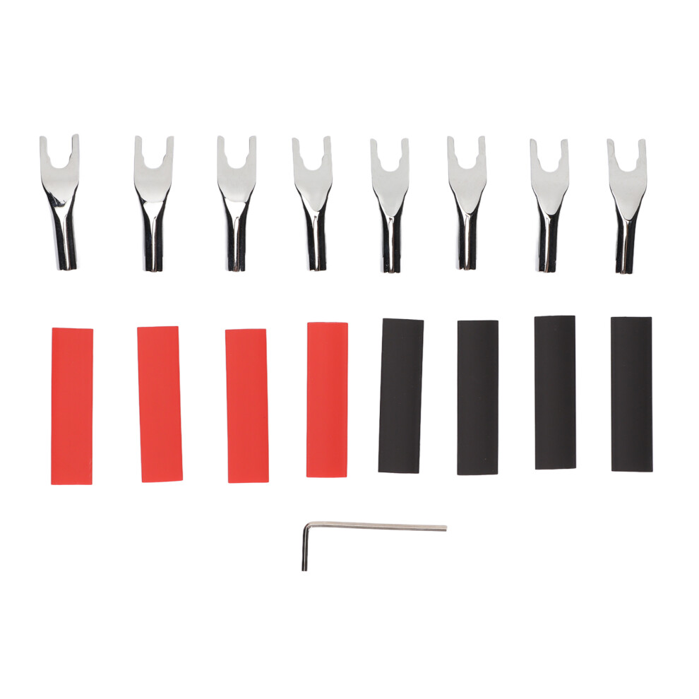 Copper Non-Insulated Spade Terminals, Silver Plating Ensures Maximum Conductivity, Good Electrical Conductivity And Flame Retardant, Good Quality 9420858851486