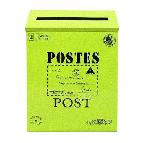Wallmounted mailboxes, outdoor mailbox, retro metal mailbox with lock