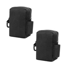 2pcs Molle Belt Pouch Tactical Utility Accessory Bag for Outdoor Activities Black
